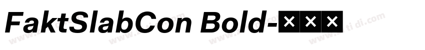 FaktSlabCon Bold字体转换